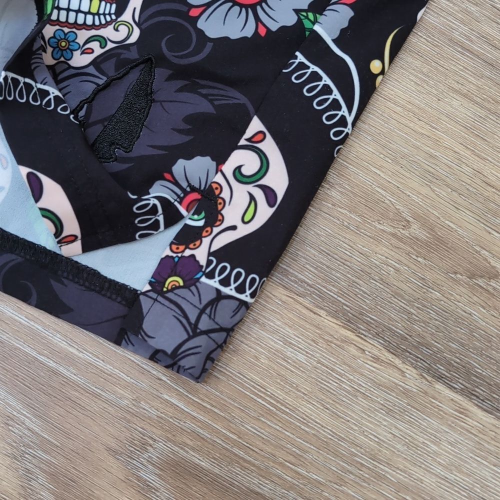 Tachuntfish THF Athletic Shorts Dia De Los Muertos Skull Pattern Men’s M - Picture 9 of 10